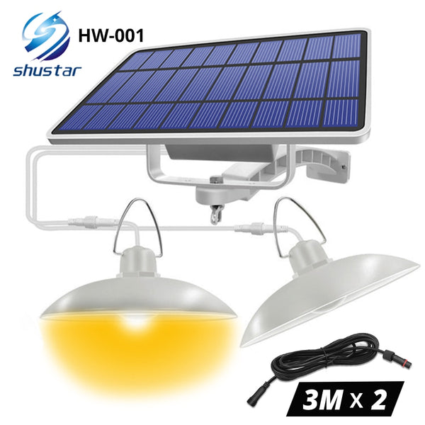 Double Head Solar Pendant Light